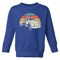 Retro Trucker Gift Big Rig Hauler Truck Driver Trucking Cool Gift Toddler Sweatshirt