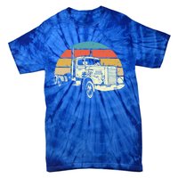 Retro Trucker Gift Big Rig Hauler Truck Driver Trucking Cool Gift Tie-Dye T-Shirt