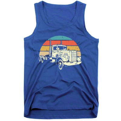 Retro Trucker Gift Big Rig Hauler Truck Driver Trucking Cool Gift Tank Top