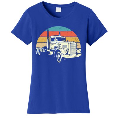 Retro Trucker Gift Big Rig Hauler Truck Driver Trucking Cool Gift Women's T-Shirt