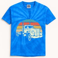 Retro Trucker Gift Big Rig Hauler Truck Driver Trucking Cool Gift Kids Tie-Dye T-Shirt