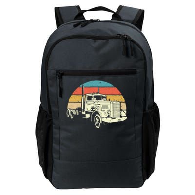 Retro Trucker Gift Big Rig Hauler Truck Driver Trucking Cool Gift Daily Commute Backpack