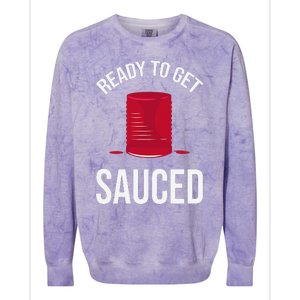 Ready to Get Sauced Funny Cranberry Sauce Thanksgiving Food Colorblast Crewneck Sweatshirt