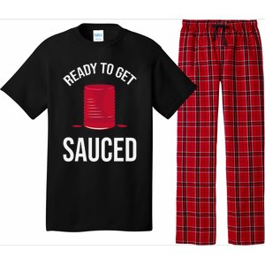 Ready to Get Sauced Funny Cranberry Sauce Thanksgiving Food Pajama Set