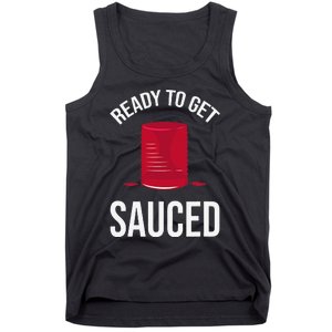 Ready to Get Sauced Funny Cranberry Sauce Thanksgiving Food Tank Top