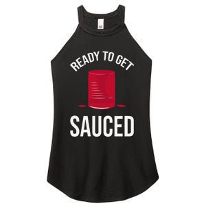 Ready to Get Sauced Funny Cranberry Sauce Thanksgiving Food Women's Perfect Tri Rocker Tank