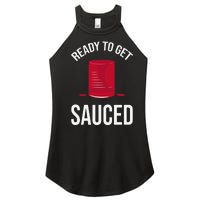 Ready to Get Sauced Funny Cranberry Sauce Thanksgiving Food Women's Perfect Tri Rocker Tank