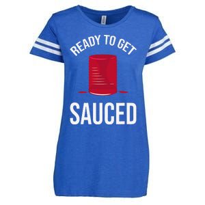 Ready to Get Sauced Funny Cranberry Sauce Thanksgiving Food Enza Ladies Jersey Football T-Shirt