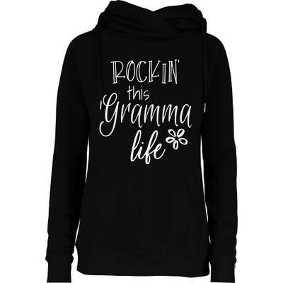 Rockin This Gramma Life Special mother for Grandma Womens Funnel Neck Pullover Hood