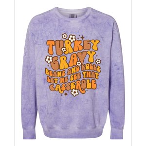 Retro Turkey Gravy Beans And Rolls Let Me See That Casserole Colorblast Crewneck Sweatshirt