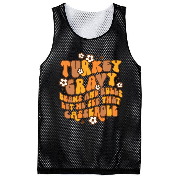 Retro Turkey Gravy Beans And Rolls Let Me See That Casserole Mesh Reversible Basketball Jersey Tank