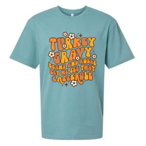 Retro Turkey Gravy Beans And Rolls Let Me See That Casserole Sueded Cloud Jersey T-Shirt