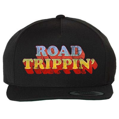 Road Trippin Great Gift Retro 70s Style Road Trip Gift Wool Snapback Cap