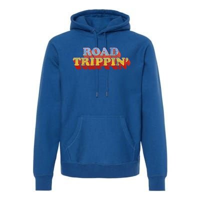 Road Trippin Great Gift Retro 70s Style Road Trip Gift Premium Hoodie