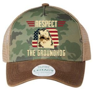 Respect The Groundhog Woodchuck Photo Groundhog Day Legacy Tie Dye Trucker Hat