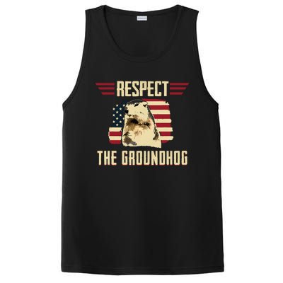 Respect The Groundhog Woodchuck Photo Groundhog Day PosiCharge Competitor Tank