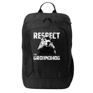 Respect The Groundhog Funny Woodchuck City Backpack