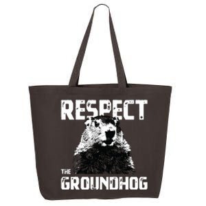 Respect The Groundhog Funny Woodchuck 25L Jumbo Tote