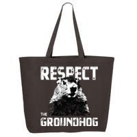 Respect The Groundhog Funny Woodchuck 25L Jumbo Tote