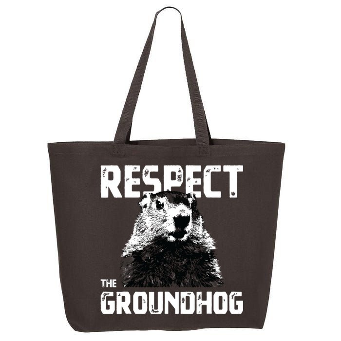 Respect The Groundhog Funny Woodchuck 25L Jumbo Tote