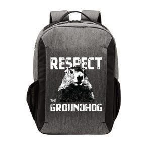 Respect The Groundhog Funny Woodchuck Vector Backpack