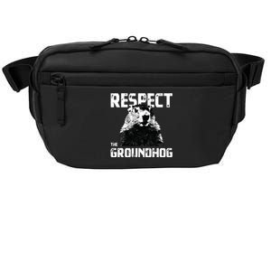 Respect The Groundhog Funny Woodchuck Crossbody Pack