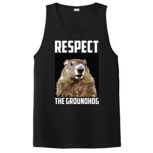 Respect The Groundhog Woodchuck Photo Groundhog Day PosiCharge Competitor Tank