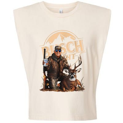 Retro Trump Hunting Deer Funny Beer Drinking Beer Hunting Garment-Dyed Women's Muscle Tee