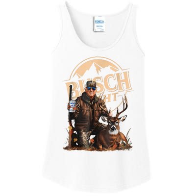 Retro Trump Hunting Deer Funny Beer Drinking Beer Hunting Ladies Essential Tank