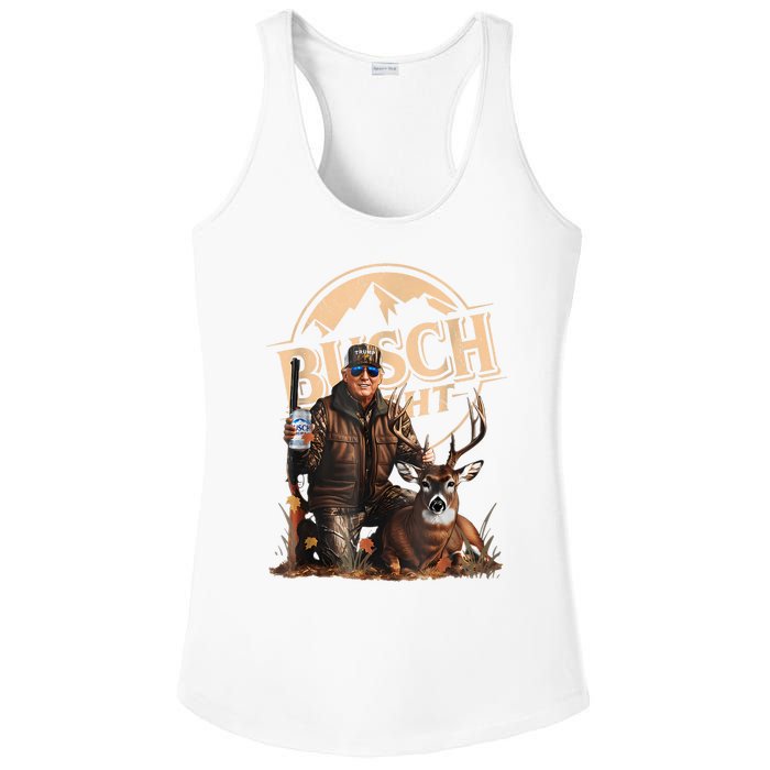 Retro Trump Hunting Deer Funny Beer Drinking Beer Hunting Ladies PosiCharge Competitor Racerback Tank