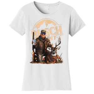 Retro Trump Hunting Deer Funny Beer Drinking Beer Hunting Women's T-Shirt