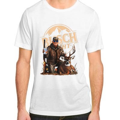 Retro Trump Hunting Deer Funny Drinking Beer Hunting On Back Adult ChromaSoft Performance T-Shirt