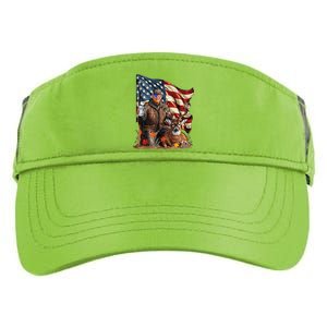 Retro Trump Hunting Deer Funny Beer Drinking Beer Hunting Gift Adult Drive Performance Visor