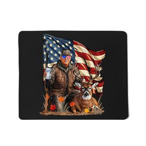 Retro Trump Hunting Deer Funny Beer Drinking Beer Hunting Gift Mousepad