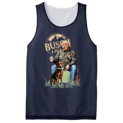 Retro Trump Hunting Deer Funny Beer Drinking Hunting Gift Mesh Reversible Basketball Jersey Tank