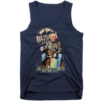 Retro Trump Hunting Deer Funny Beer Drinking Hunting Gift Tank Top