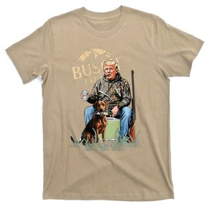 Retro Trump Hunting Deer Funny Beer Drinking Hunting Gift T-Shirt