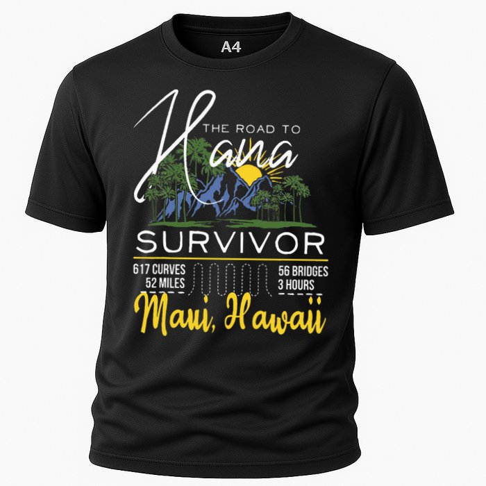 Road To Hana Survivor Curvy Palm Maui Hawaii Lover Cooling Performance Crew T-Shirt
