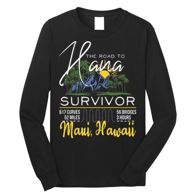 Road To Hana Survivor Curvy Palm Maui Hawaii Lover Long Sleeve Shirt