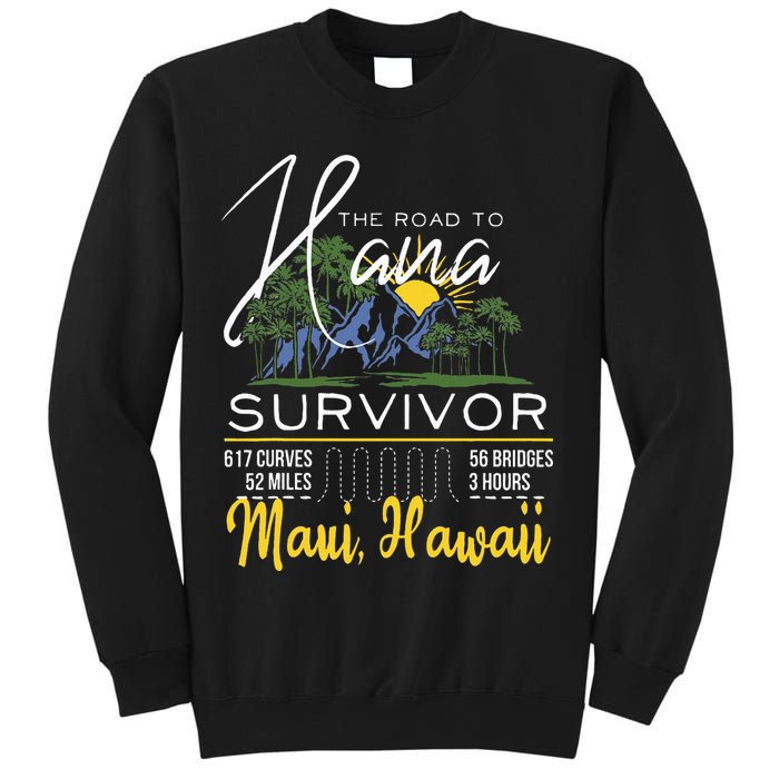 Road To Hana Survivor Curvy Palm Maui Hawaii Lover Sweatshirt