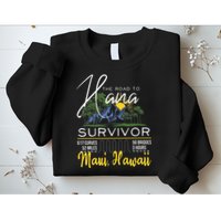 Road To Hana Survivor Curvy Palm Maui Hawaii Lover Sweatshirt