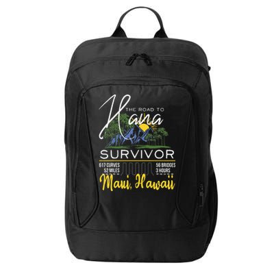 Road To Hana Survivor Curvy Palm Maui Hawaii Lover City Backpack