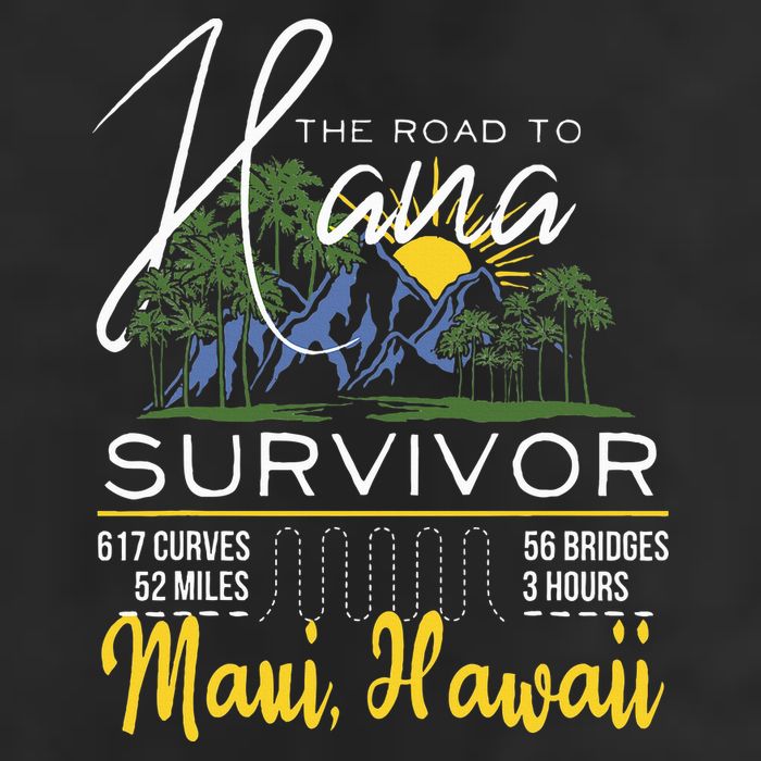 Road To Hana Survivor Curvy Palm Maui Hawaii Lover Adult Drive Performance Visor