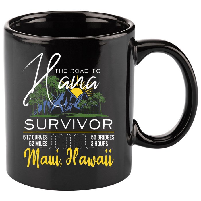 Road To Hana Survivor Curvy Palm Maui Hawaii Lover 11oz C Handle Ceramic Mug