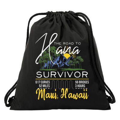 Road To Hana Survivor Curvy Palm Maui Hawaii Lover Drawstring Bag