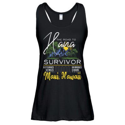 Road To Hana Survivor Curvy Palm Maui Hawaii Lover Ladies Essential Flowy Tank