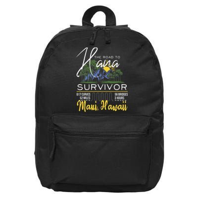 Road To Hana Survivor Curvy Palm Maui Hawaii Lover 16 in Basic Backpack
