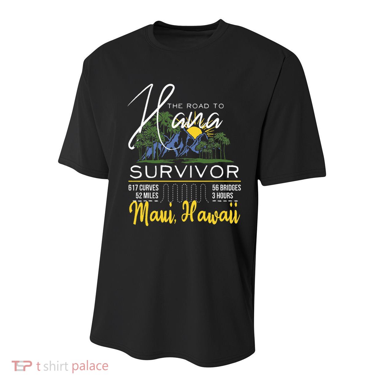 Road To Hana Survivor Curvy Palm Maui Hawaii Lover Youth Performance Sprint T-Shirt