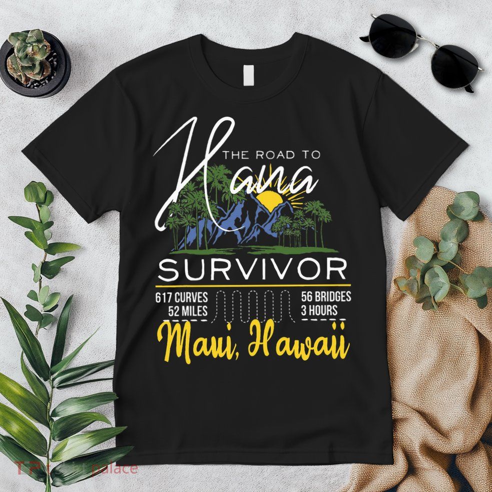 Road To Hana Survivor Curvy Palm Maui Hawaii Lover Premium T-Shirt