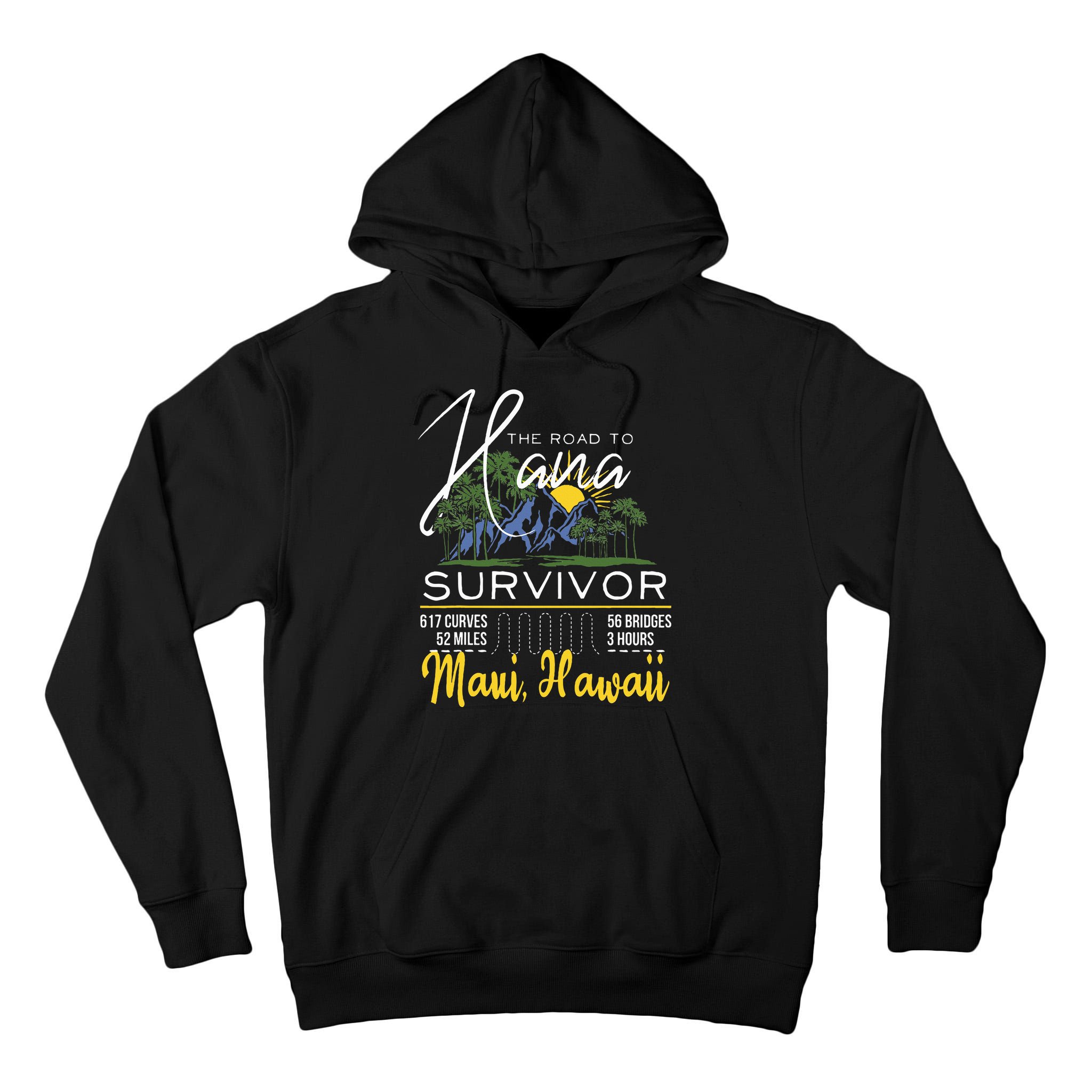 Road To Hana Survivor Curvy Palm Maui Hawaii Lover Tall Hoodie